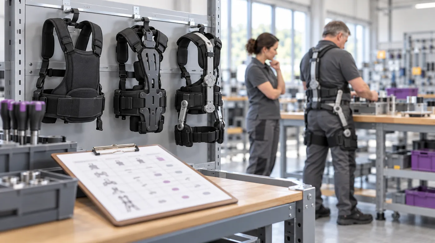 Comparateur d'exosquelettes professionnels (NovaFree) Comparateur d'exosquelettes professionnels, matrice multicritère